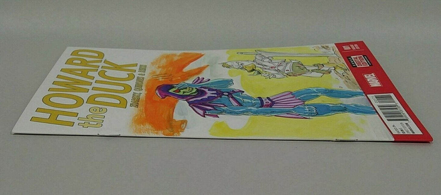 Howard the Duck #1 (2015) Blank Cover Variant Comic W Original DCastr Art ARG