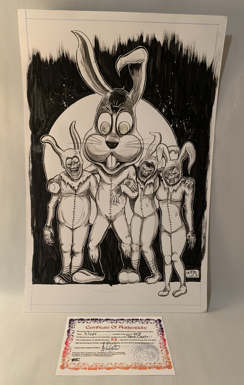 Dave Castr " Slips " 15 X 9 " Original Electric Bear Comic Art W ARG COA 69