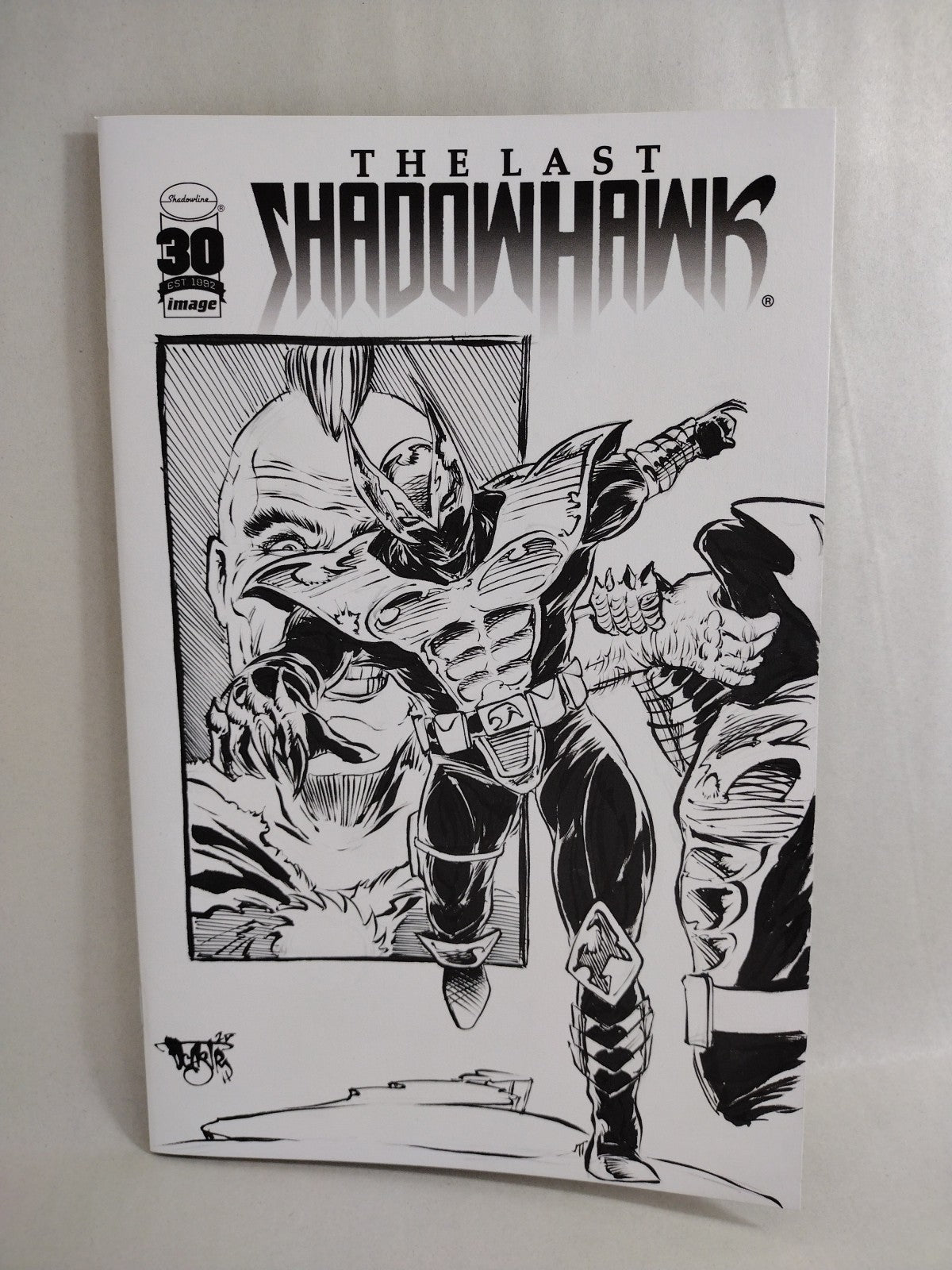 SHADOWHAWK LAST #1 Blank Cover Variant Image Comic w Original DCastr Art
