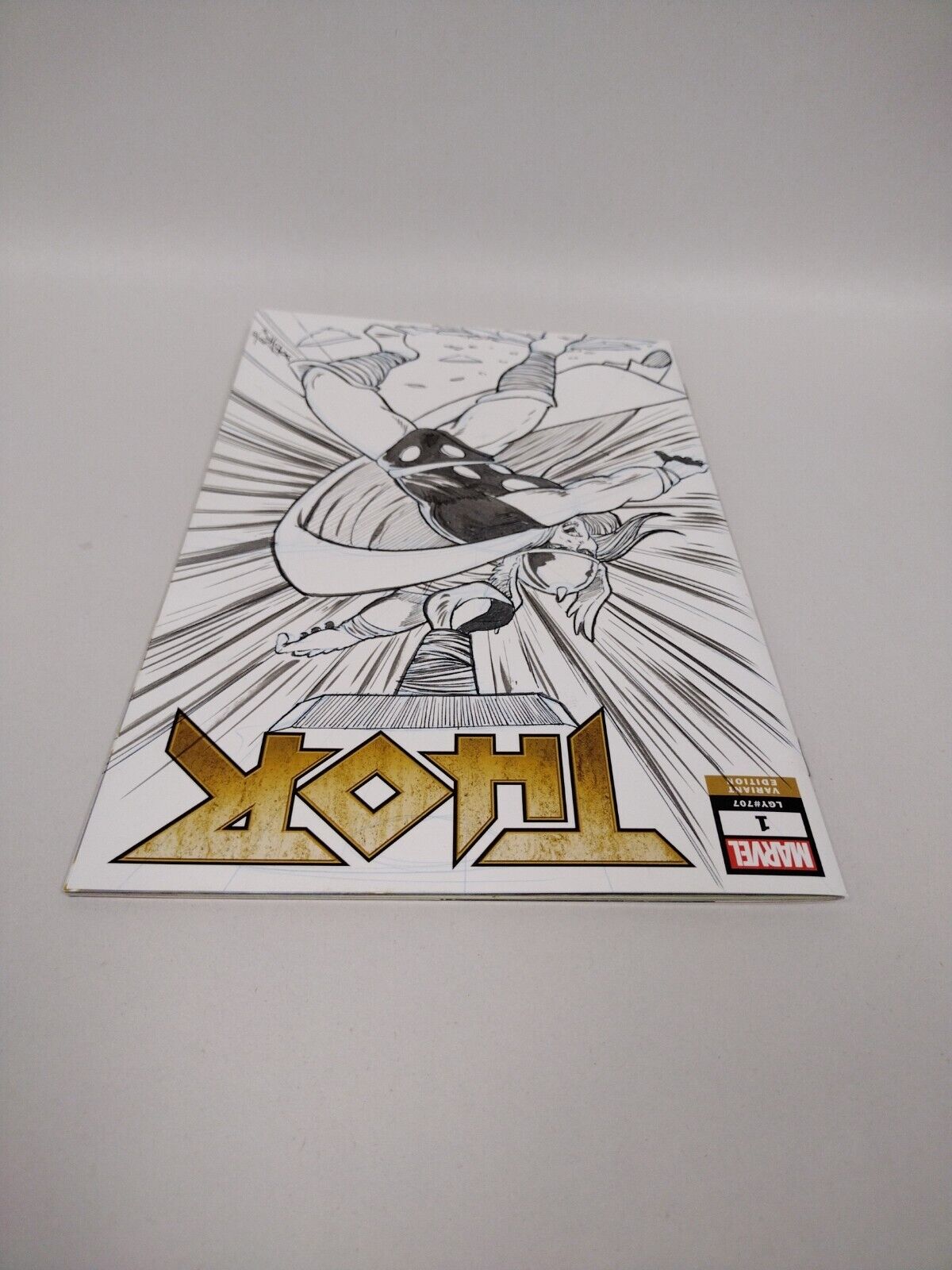 THOR #1 LGY #70 Blank Cover Comic w Original Art DCastr