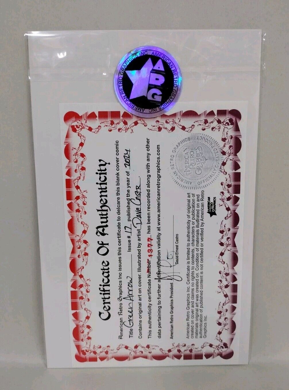 Green Arrow #17 (2024) DC Comic Sketch Variant Cover W Original Dave Castr Art