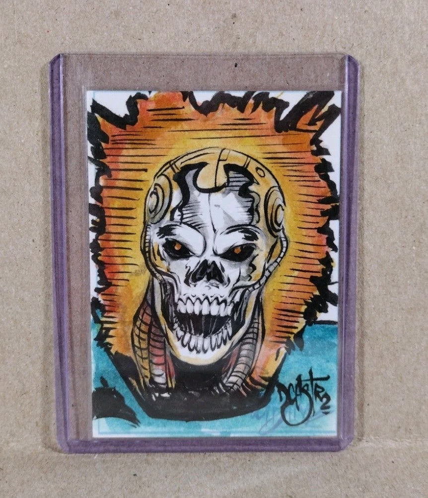 Dave Castr Crusin (2025) OAC Sketch Card W Original Marvel Ghost Rider 2099 Art