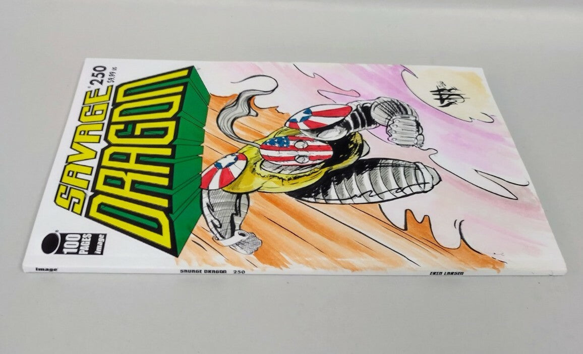 Savage Dragon #250 Image Comic Sketch Cover Variant W Original Dave Castr Art