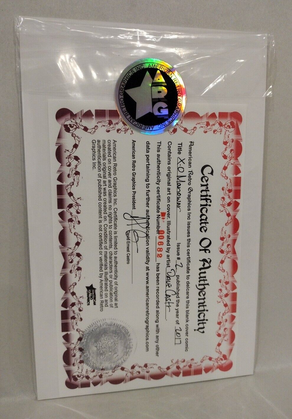 X-O Manowar 2 (2017) Valiant Blank Cover Variant W Original Aric Dave Castr Art