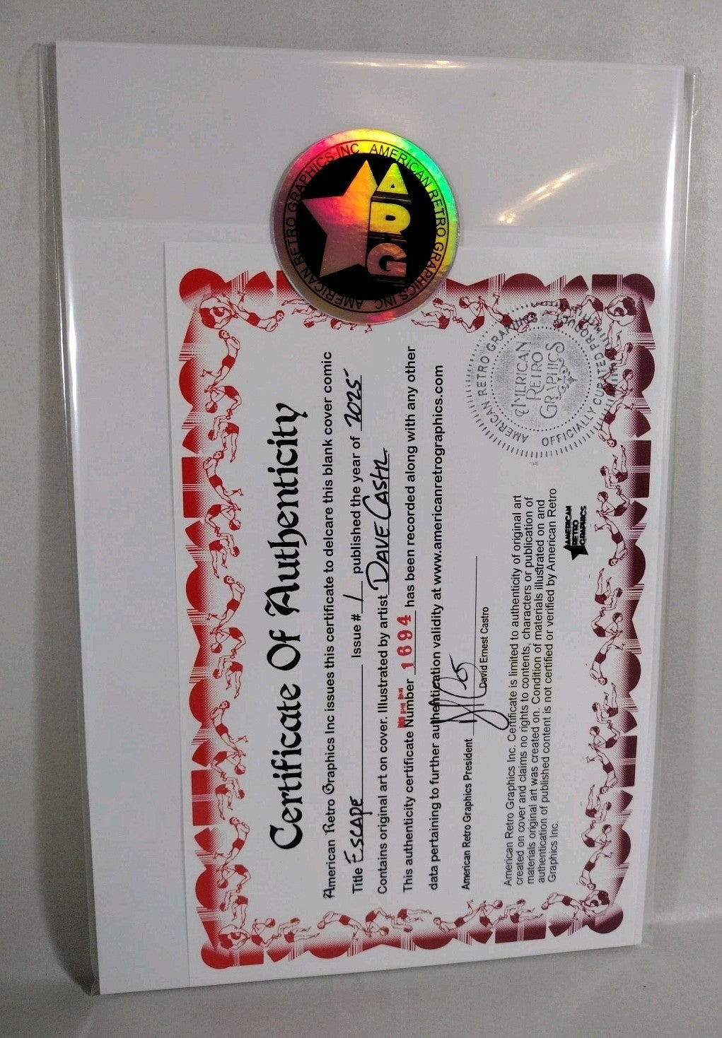 Escape #1 (2025) Image Comic Sketch Cover Variant W Original Dave Castr Art