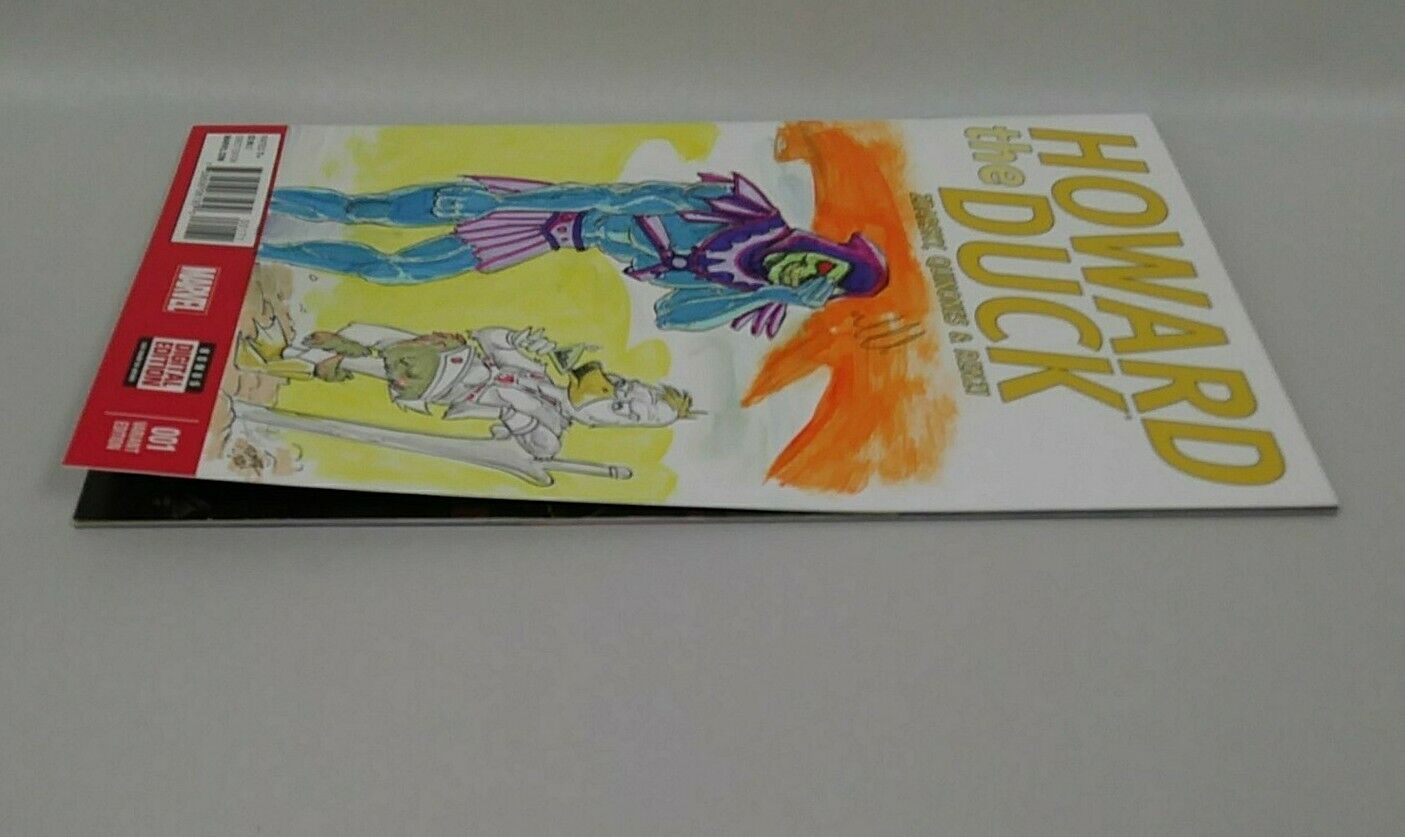 Howard the Duck #1 (2015) Blank Cover Variant Comic W Original DCastr Art ARG