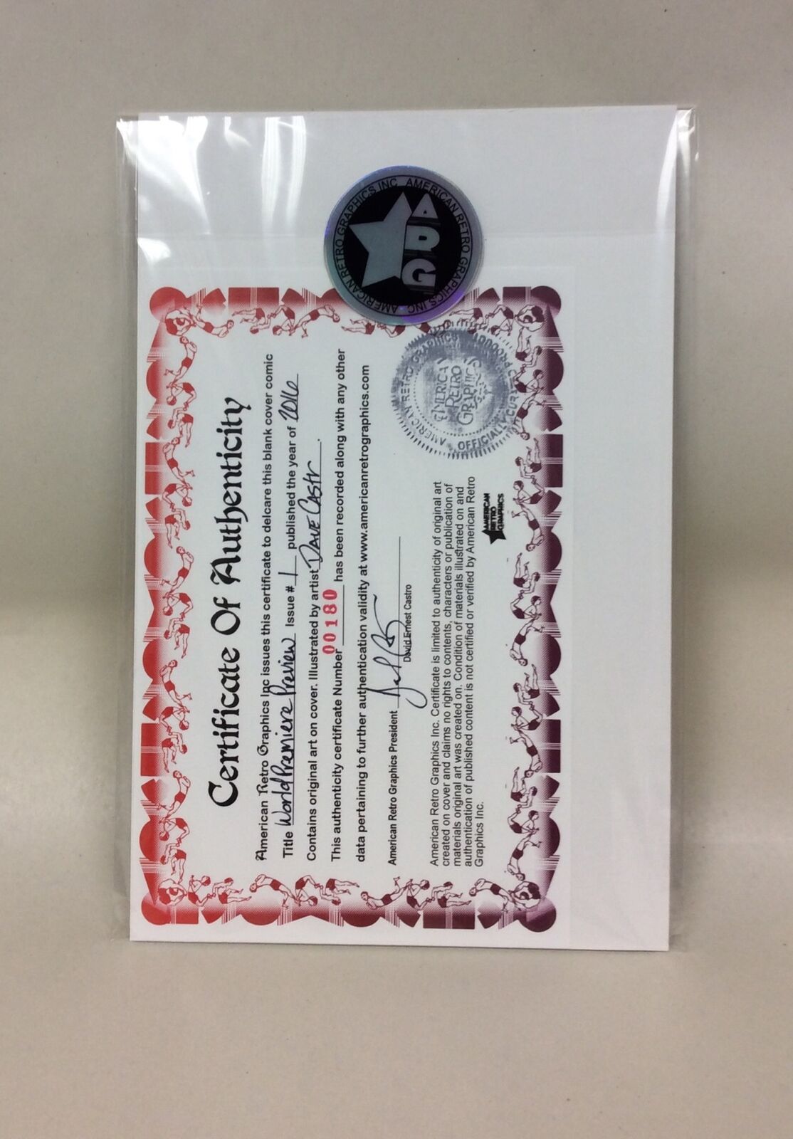 World Premiere Preview #1(2016) Blank Cover Variant Comic W Original Art DCastr