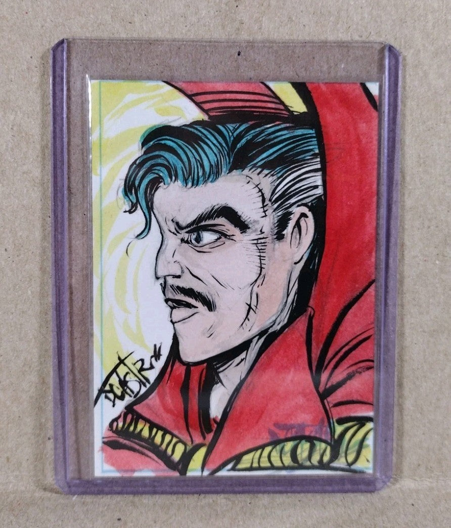 Dave Castr Crusin (2025) OAC Sketch Card W Original Marvel Doctor Strange Art