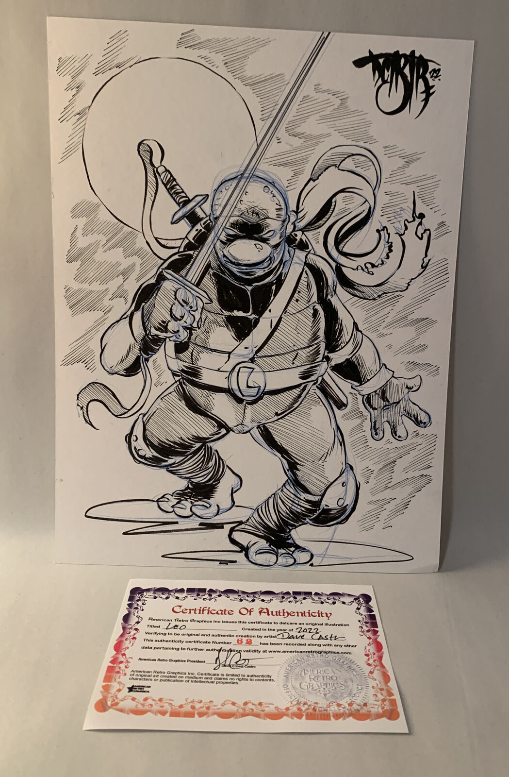 Dave Castr " Leo " 9x 12" Original Electric Bear Comic Art W ARG COA 62