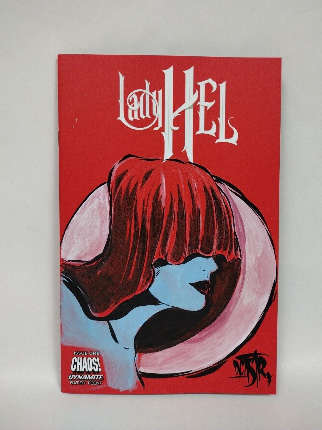 Lady Hel #1 Cover F Red Blank Authentix w Original Art Dcastr w ARG COA #