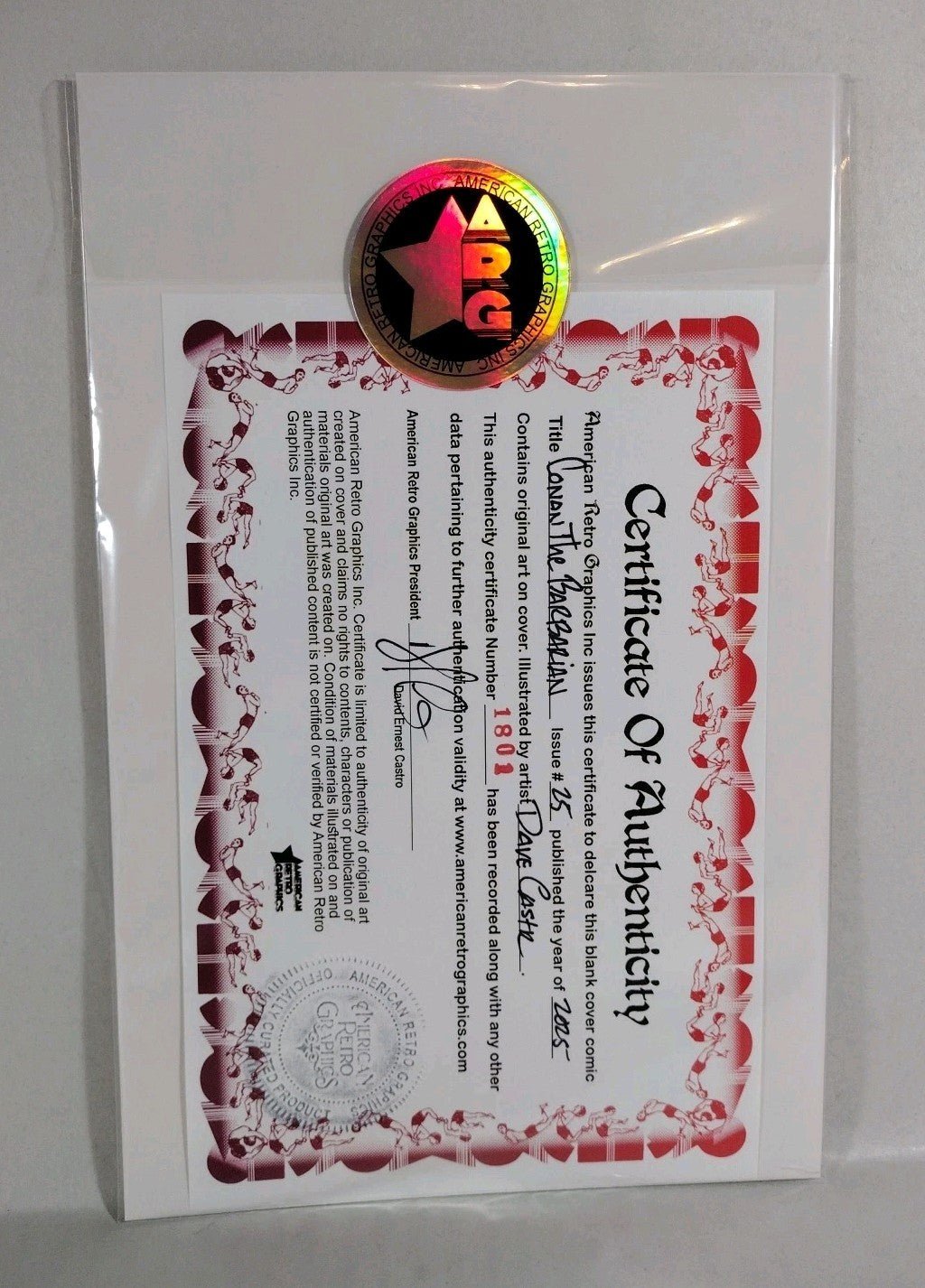 Conan #25 (2025) Titan Comic Sketch Cover Variant W Original Dave Castr Art