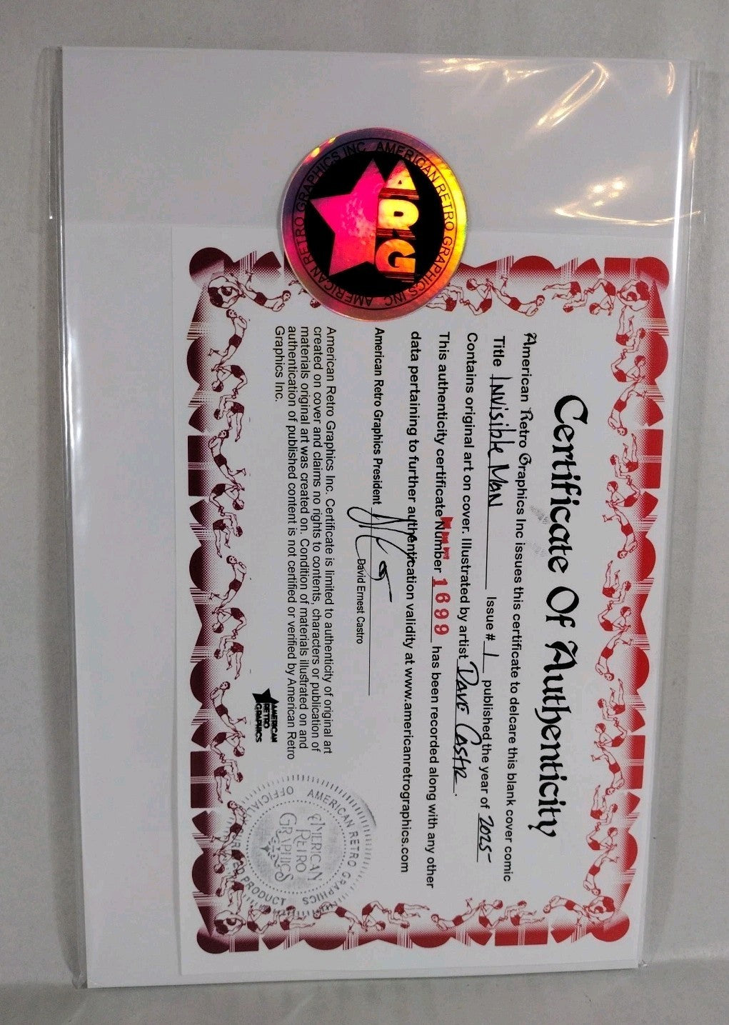 Invisible Man 1 (2025) Image Comic Sketch Variant CVR W Original Dave Castr Art