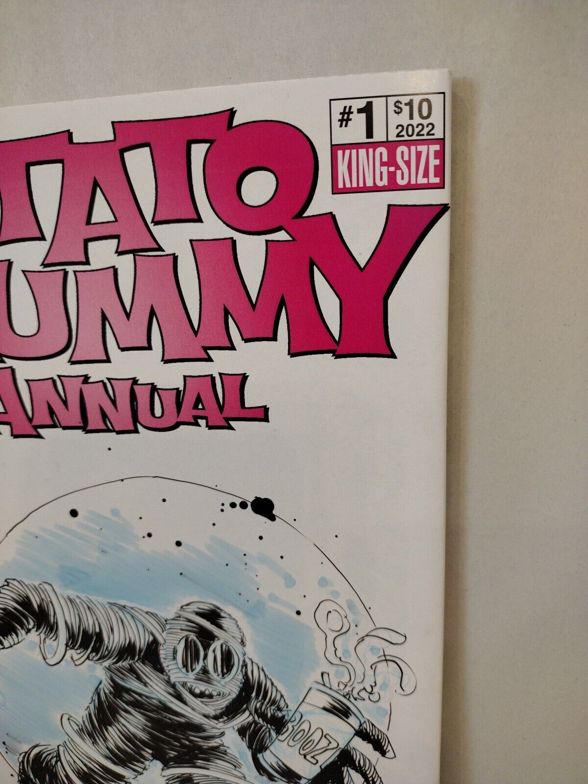 Potato Mummy Annual#1 (2022)Blank Cover Variant Comic W Original DCastr Art COA