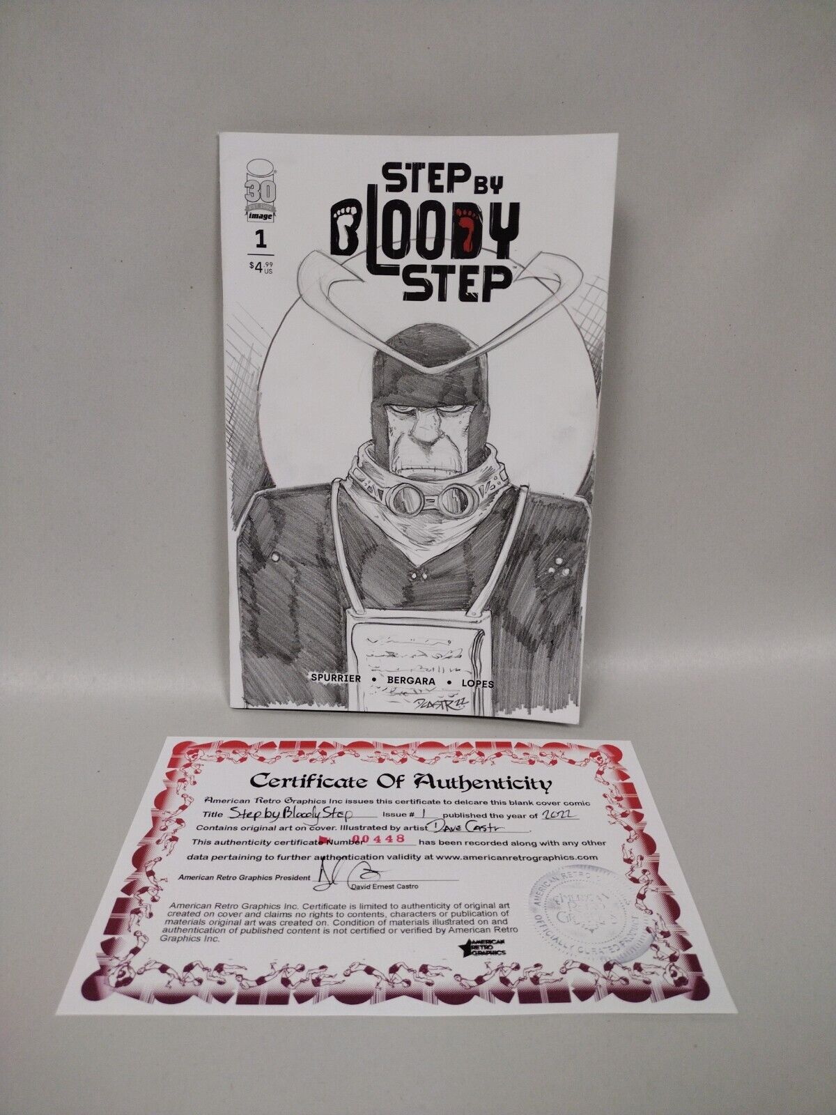 Step by Bloody Step #1 Blank Cover Variant w Original Art Dcastr