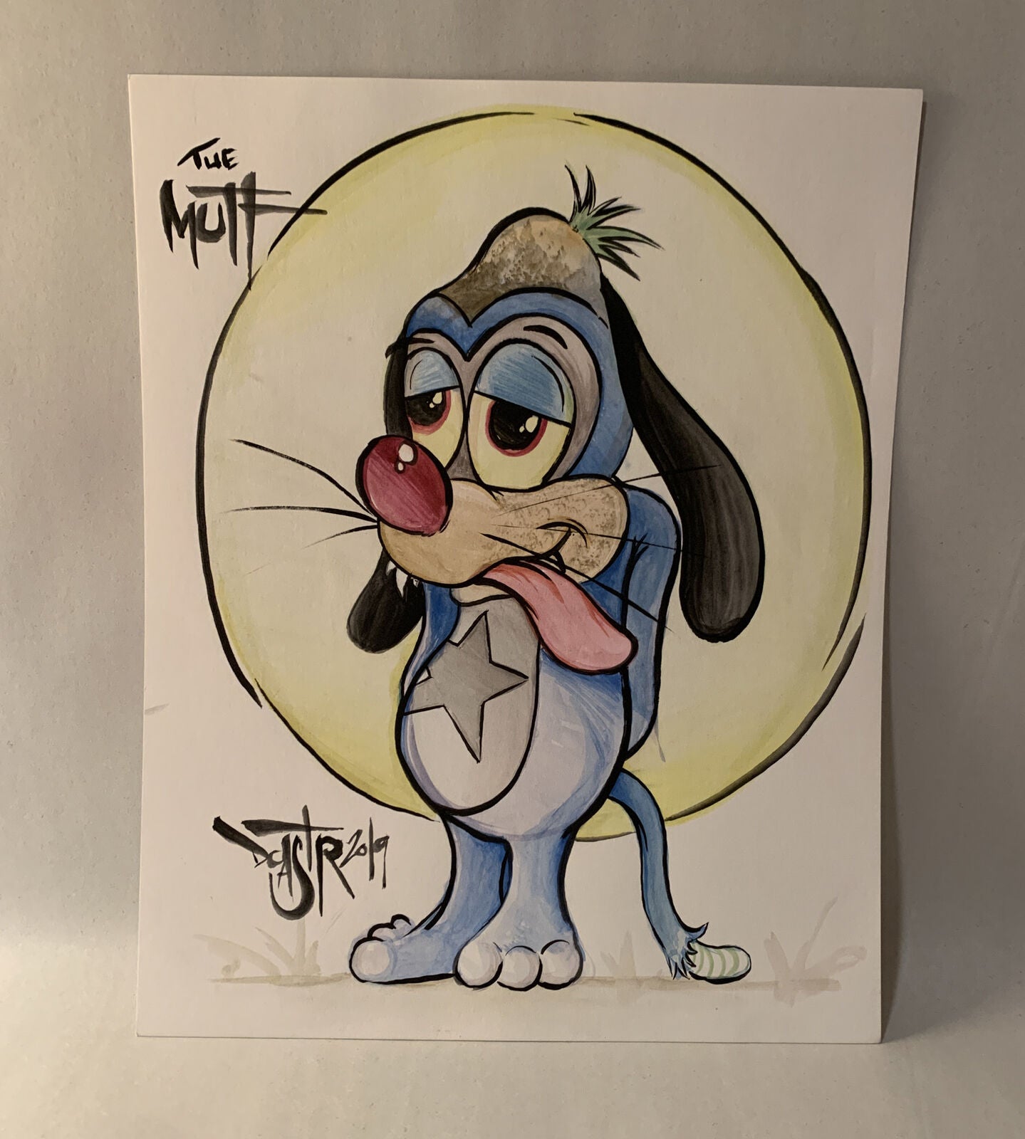 Dave Castr " The Mutt " 9x 12" Original Electric Bear Comic Art W ARG COA 68
