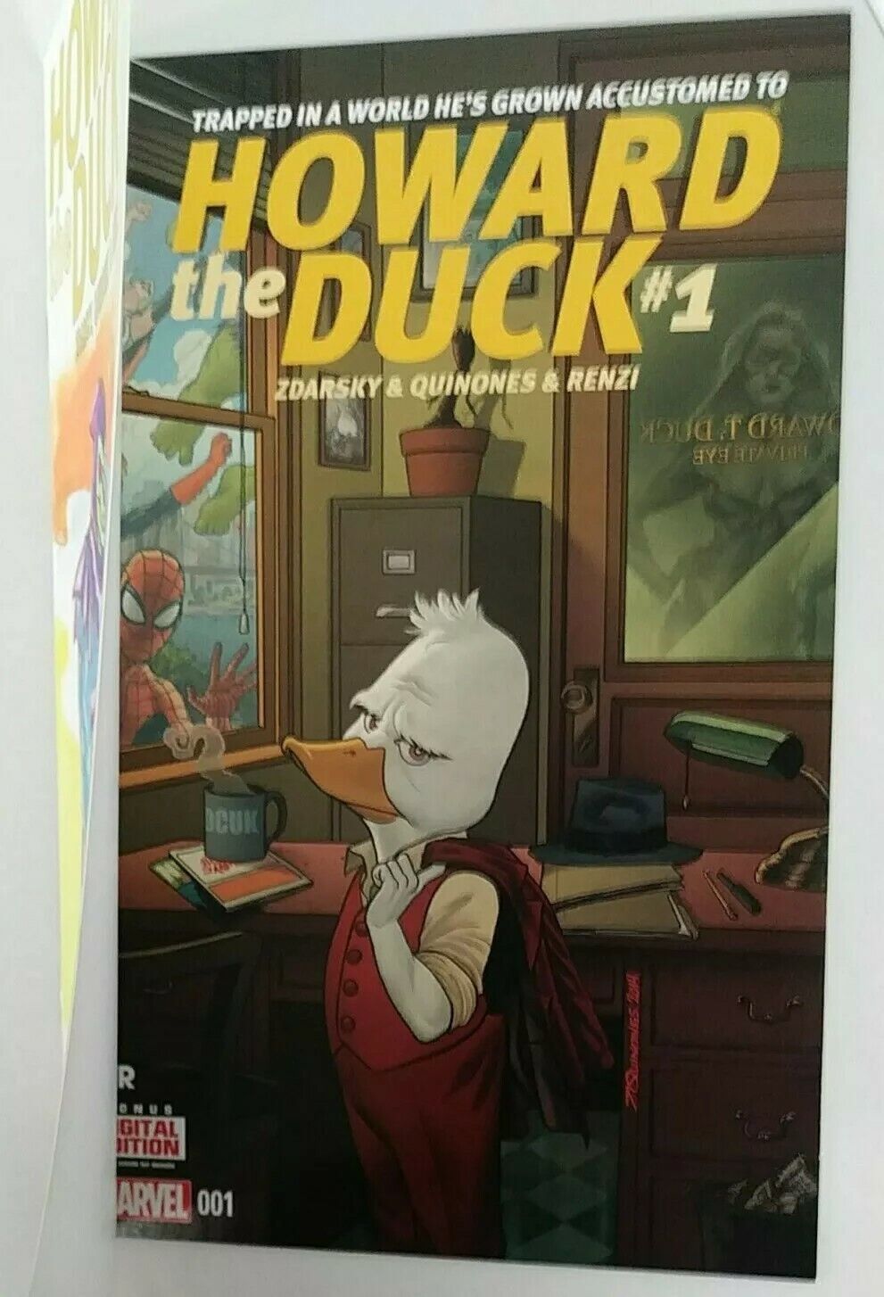 Howard the Duck #1 (2015) Blank Cover Variant Comic W Original DCastr Art ARG