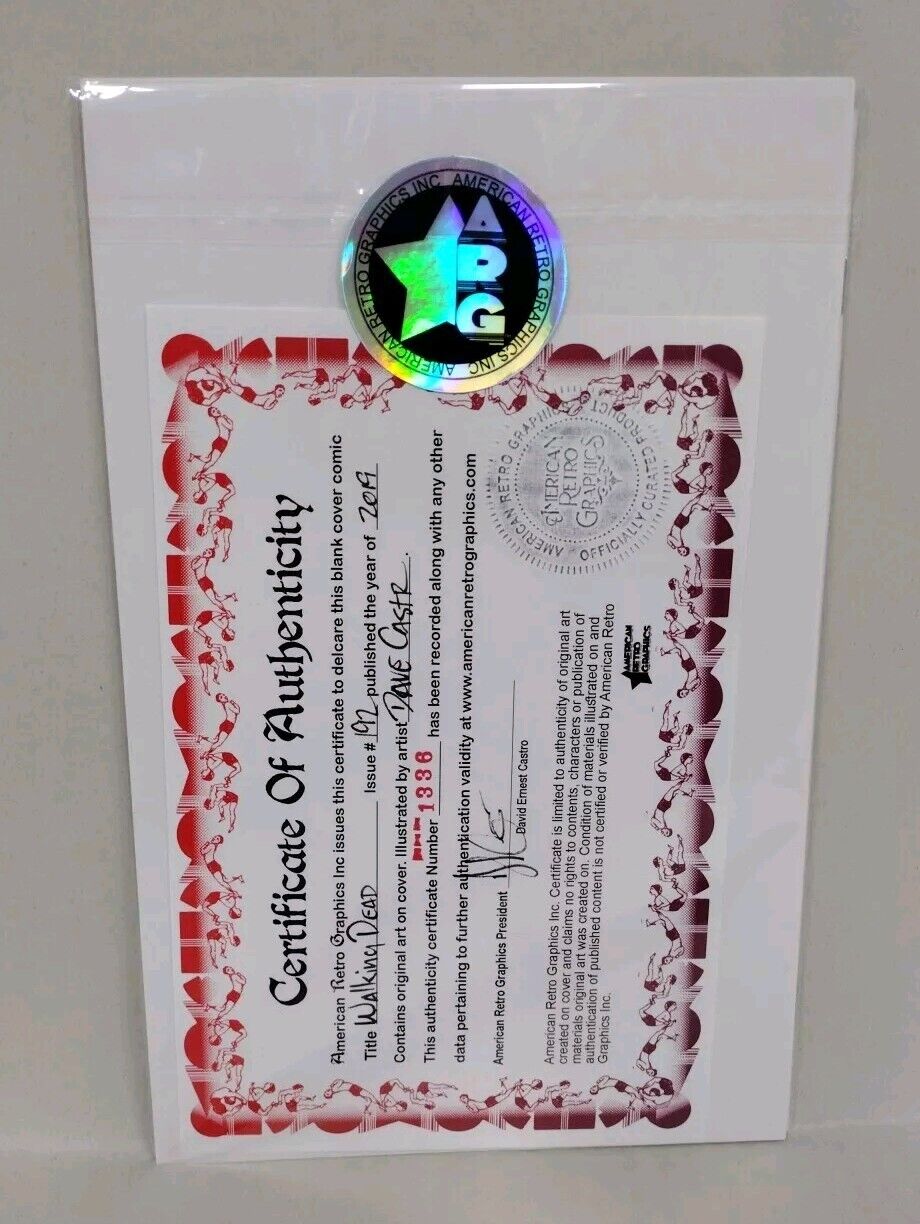 WALKING DEAD #192 (2019) Image Comic Sketch Cover w Original Dave Castr Art