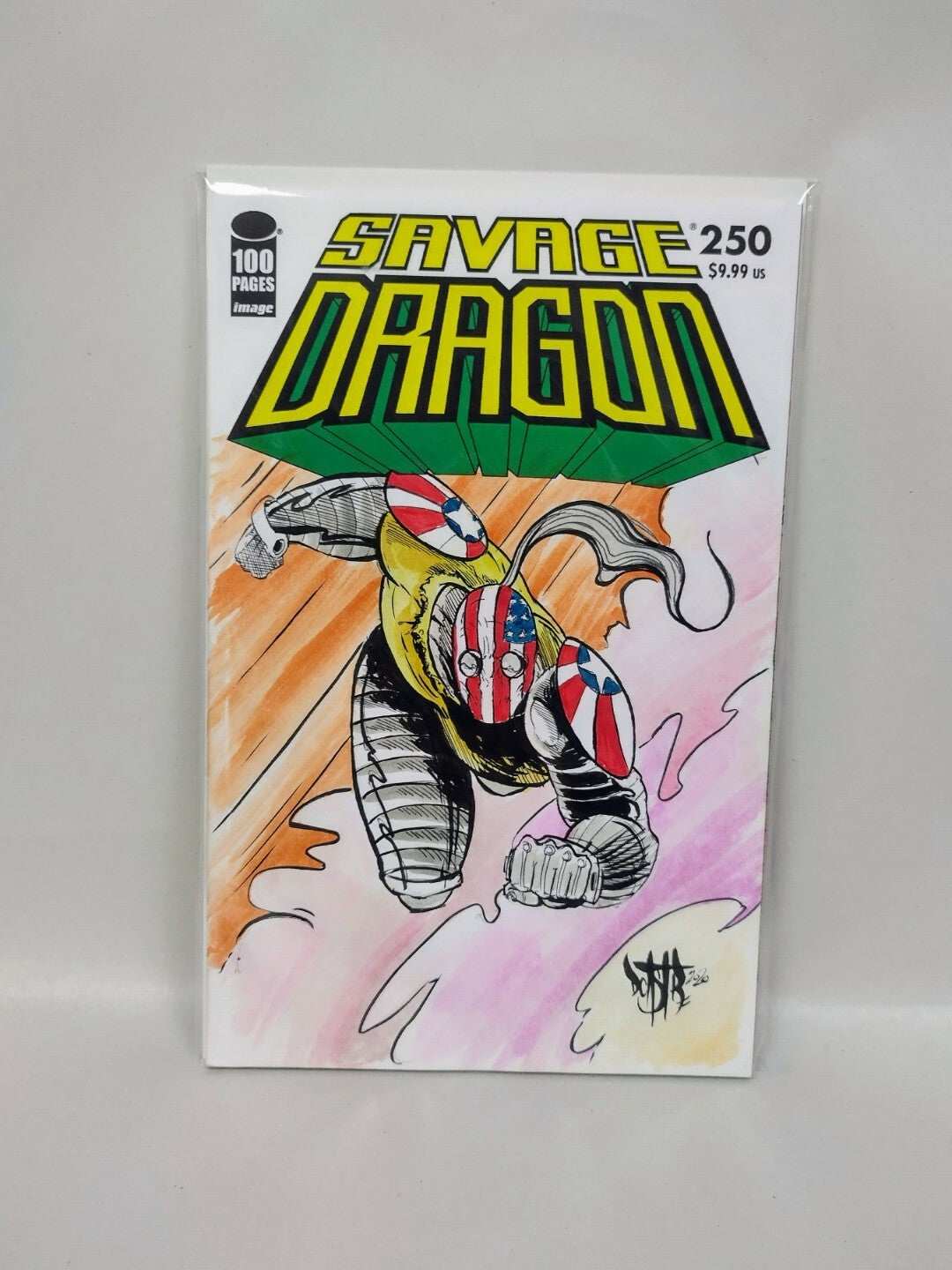 Savage Dragon #250 Image Comic Sketch Cover Variant W Original Dave Castr Art