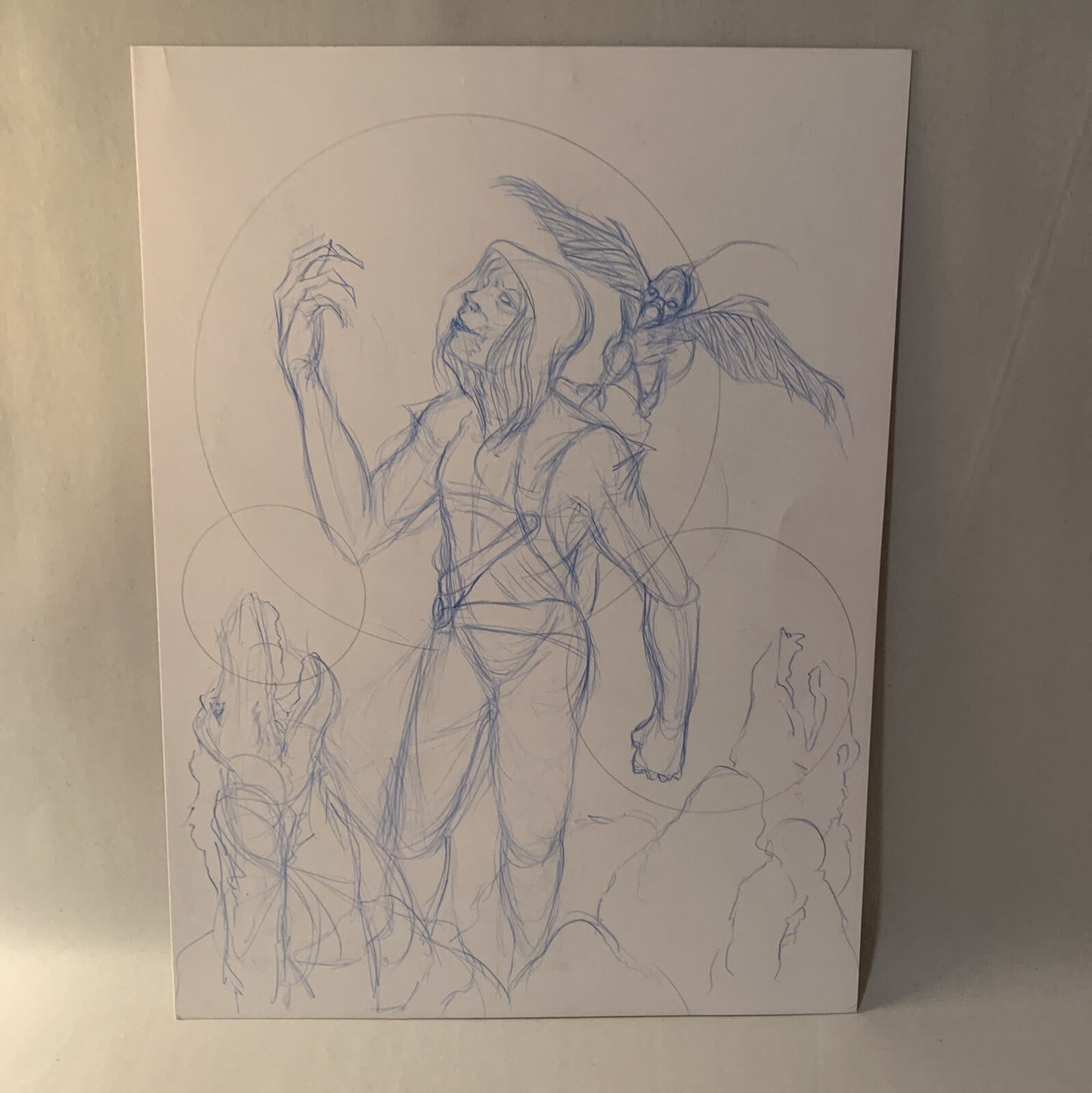 Dave Castr " Bat Gremlin " 9x 12" Original Electric Bear Comic Art W ARG COA 60