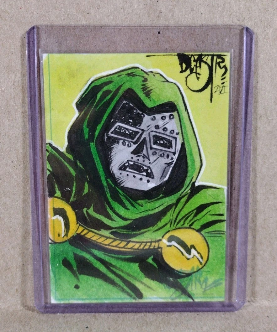 Dave Castr Crusin (2025) OAC Sketch Card W Original Marvel Doctor Doom Art