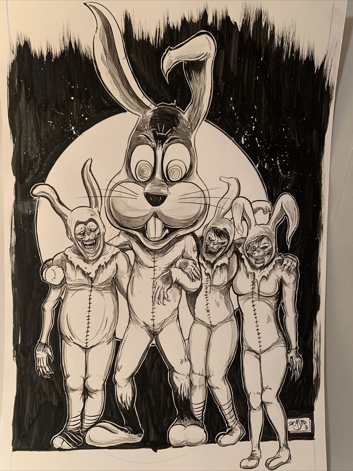 Dave Castr " Slips " 15 X 9 " Original Electric Bear Comic Art W ARG COA 69
