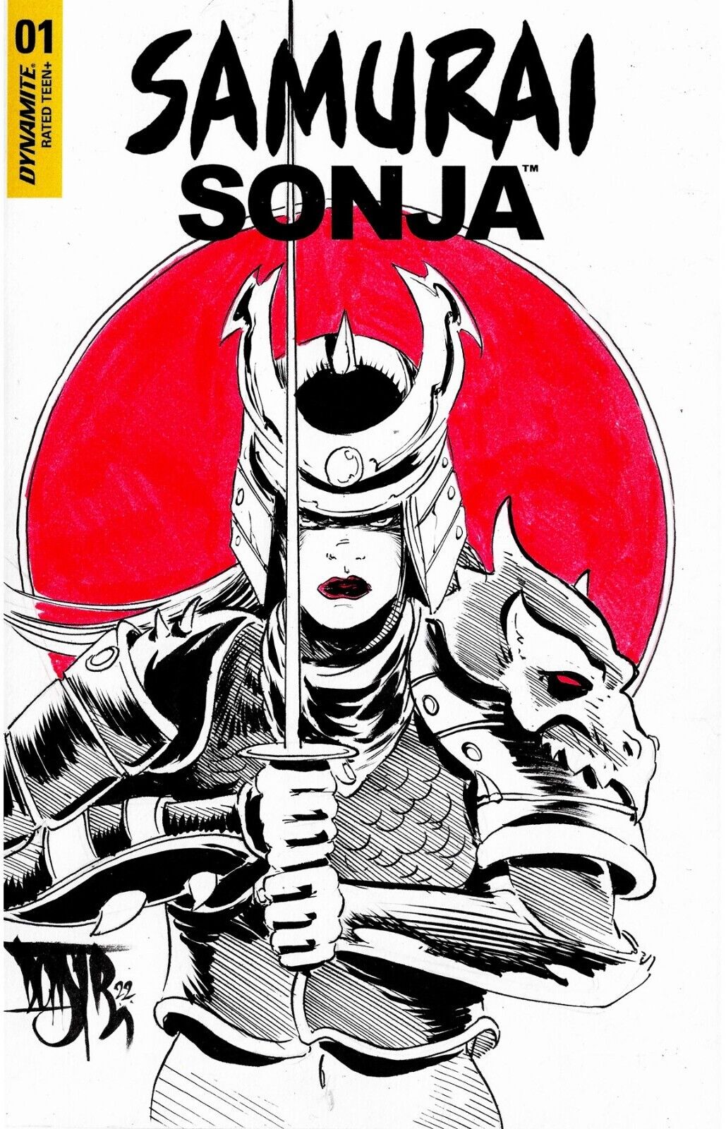 Samurai Sonja #1 (2022) Blank Cover Comic w Original SAMURAI SONJA Art Dcastr