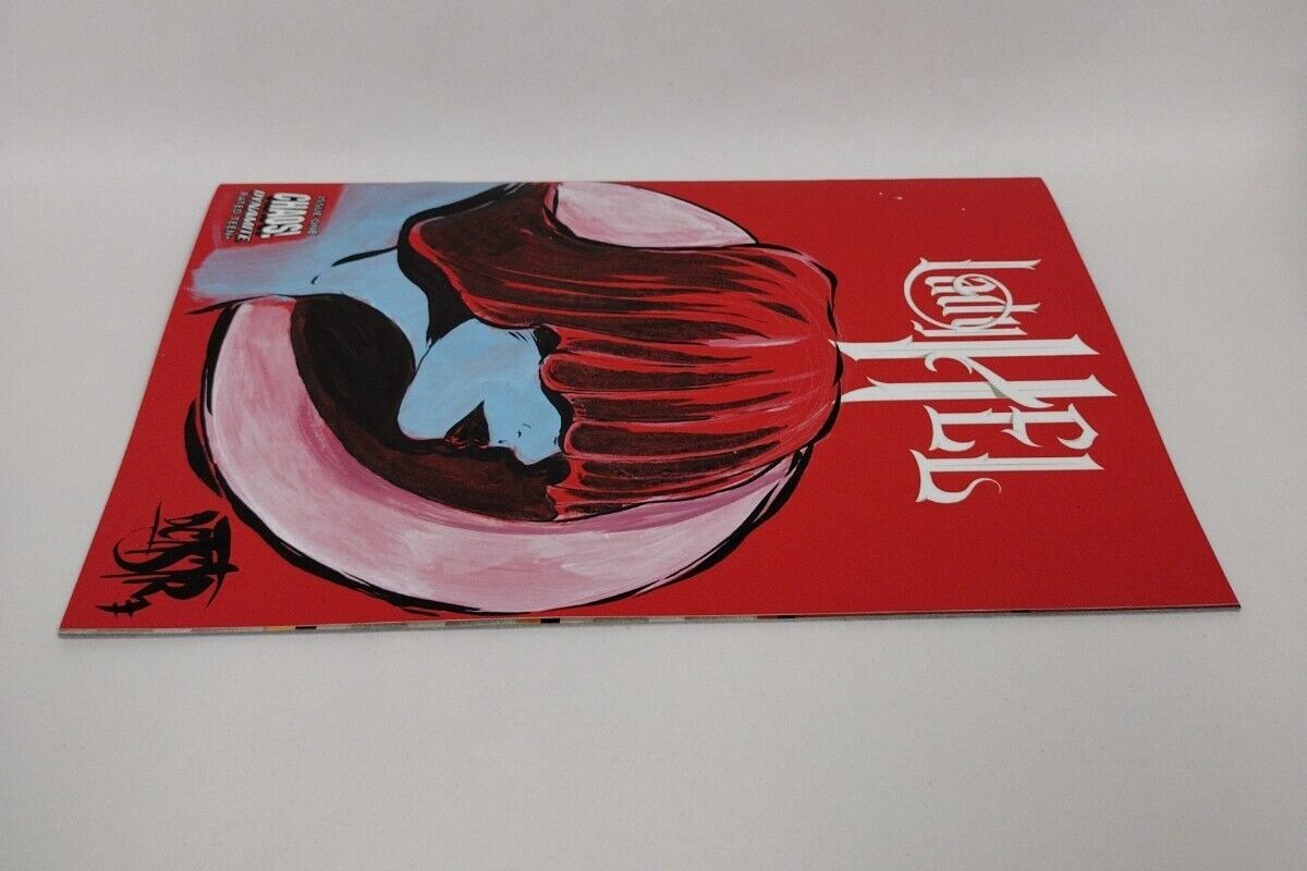 Lady Hel #1 Cover F Red Blank Authentix w Original Art Dcastr w ARG COA #
