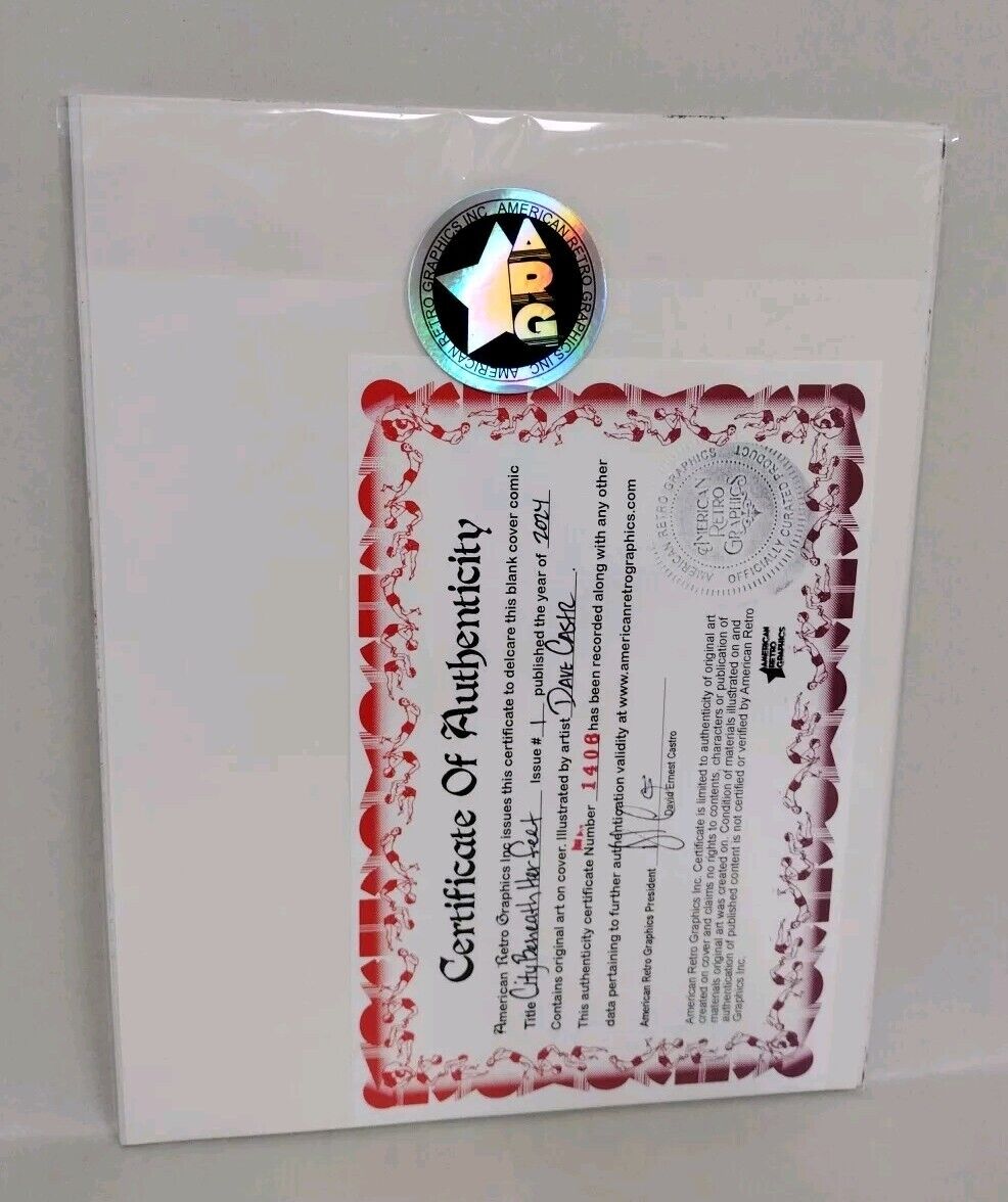 City Beneath Her Feet #1 DSTLRY Sketch Cover Comic W Orignal DCastr Art ARG COA