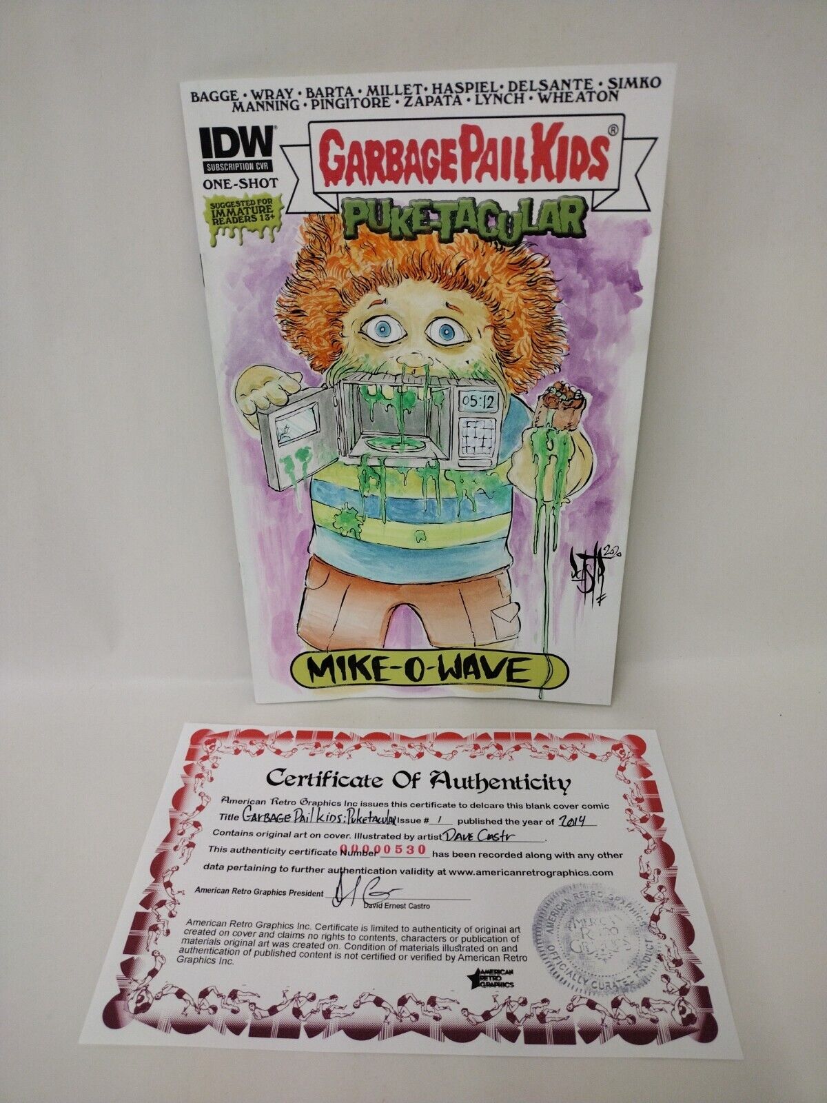 Garbage Pail Kids Puketacular #1 Blank Variant Cover (2014) Original DCastr Art
