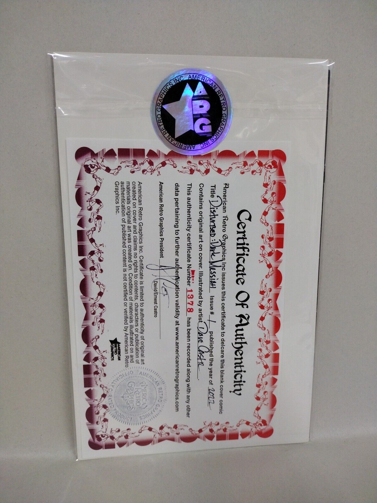 DISTURBED DARK MESSIAH #1 Opus Original Dave Castr Sketch Variant Cover Comic