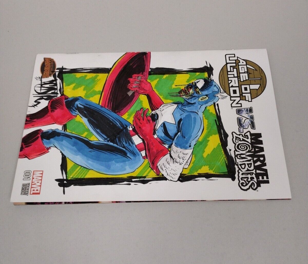 Age of Ultron vs. Marvel Zombies #1 Blank Cover Variant w Original Art Dcastr
