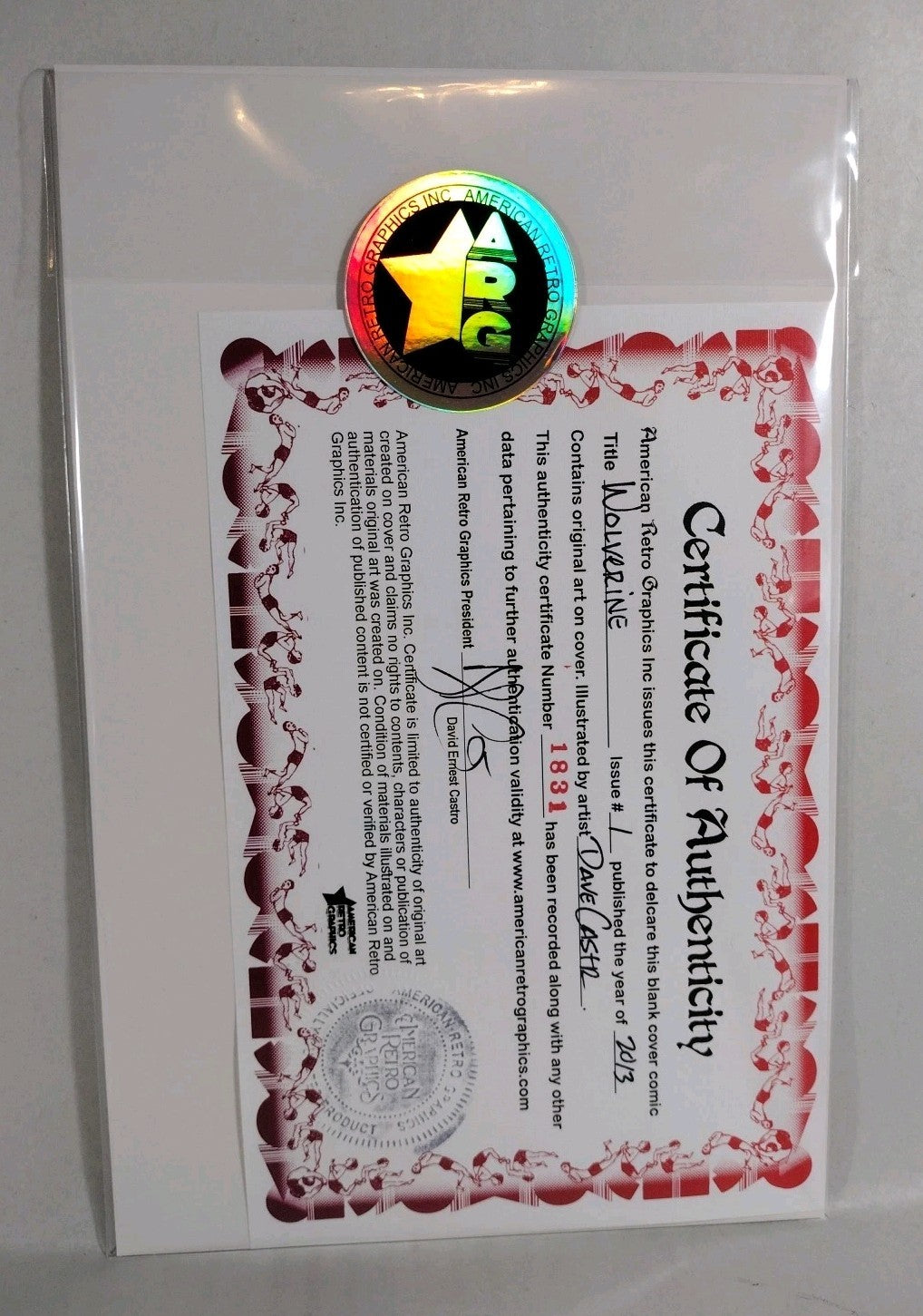 WOLVERINE #1 (2013) Marvel Sketch Cover Variant Comic w Original Dave Castr Art