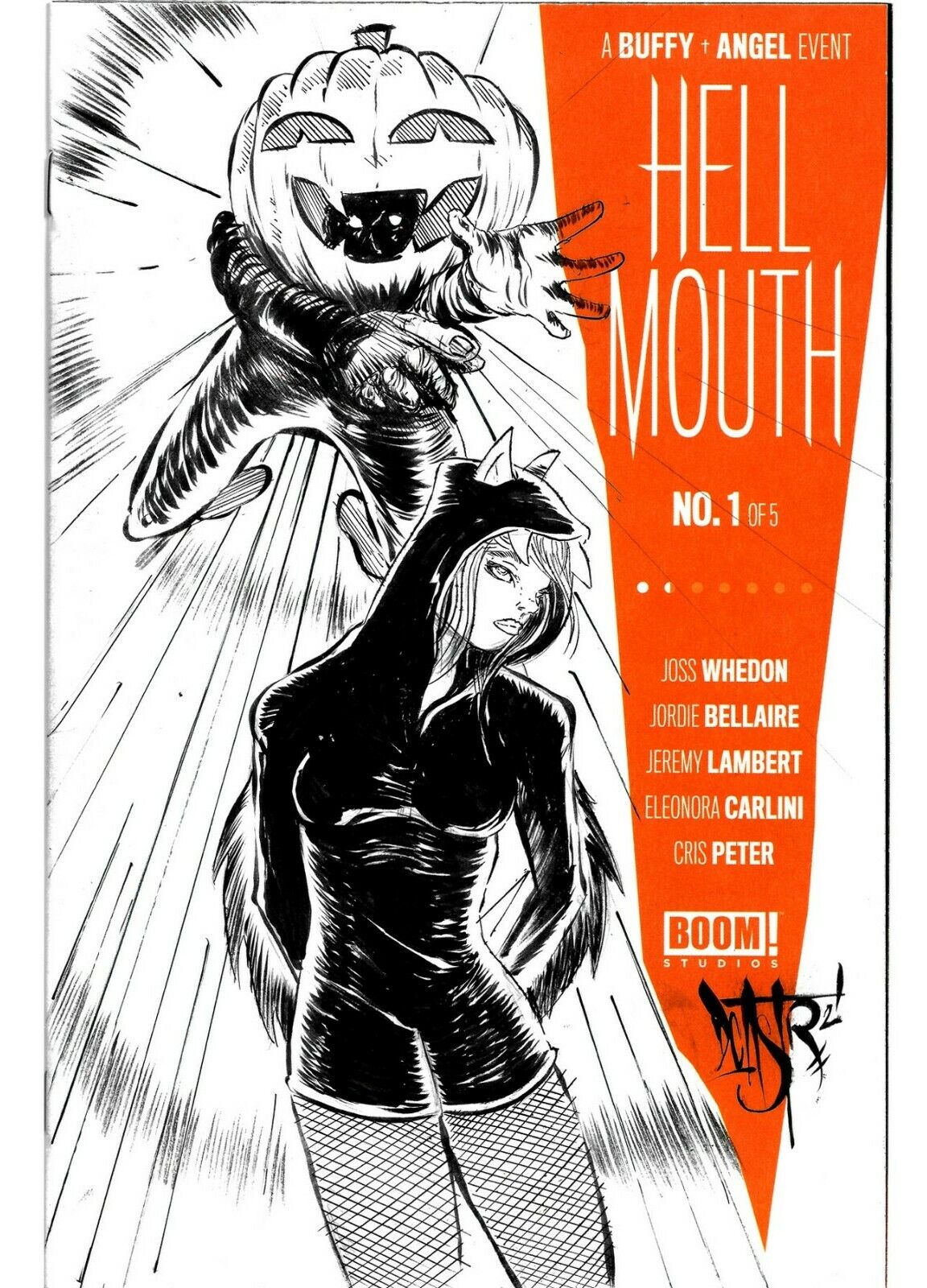 Buffy + Angel Hell Mouth #1 (2019) Blank Cover Comic W Original BTVS DCastr Art