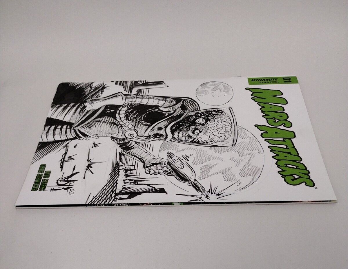 Mars attacks#1 (2018)Blank Cover Comic w Original Art Dcastr
