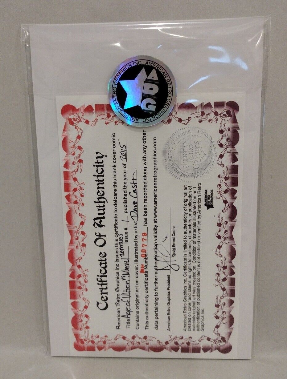 Age of Ultron vs. Marvel Zombies #1 Blank Cover Variant w Original Art Dcastr