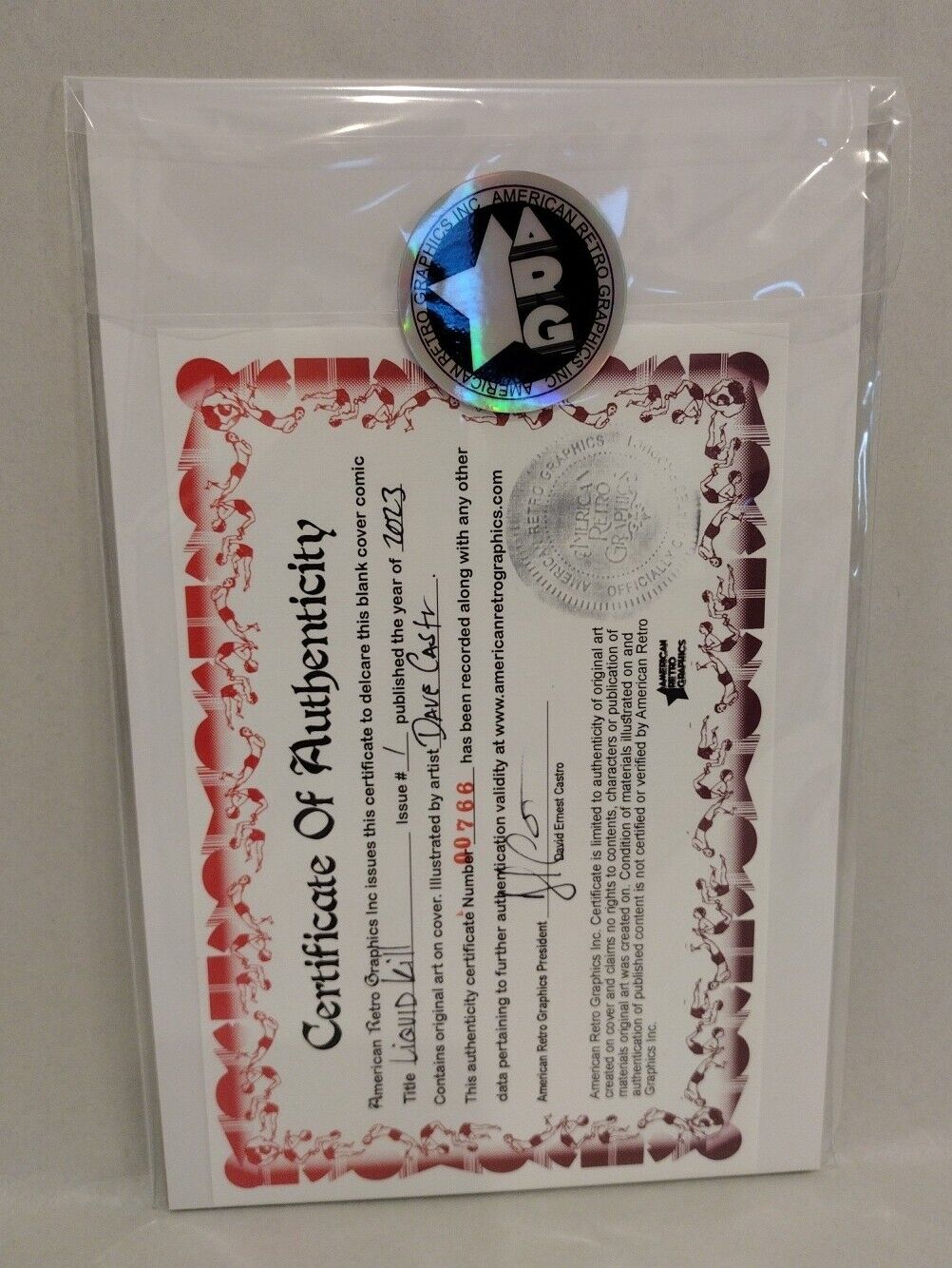 Liquid Kill #1 (2023) Whatnot Blank Cover Comic W Original Dave Castr Art 1st