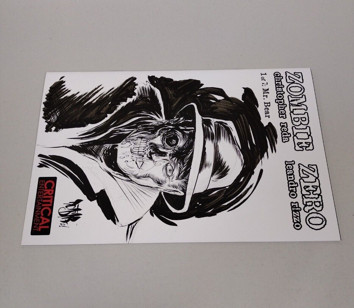 Zombie zero #1 Blank Cover Variant w Original Art Dcastr
