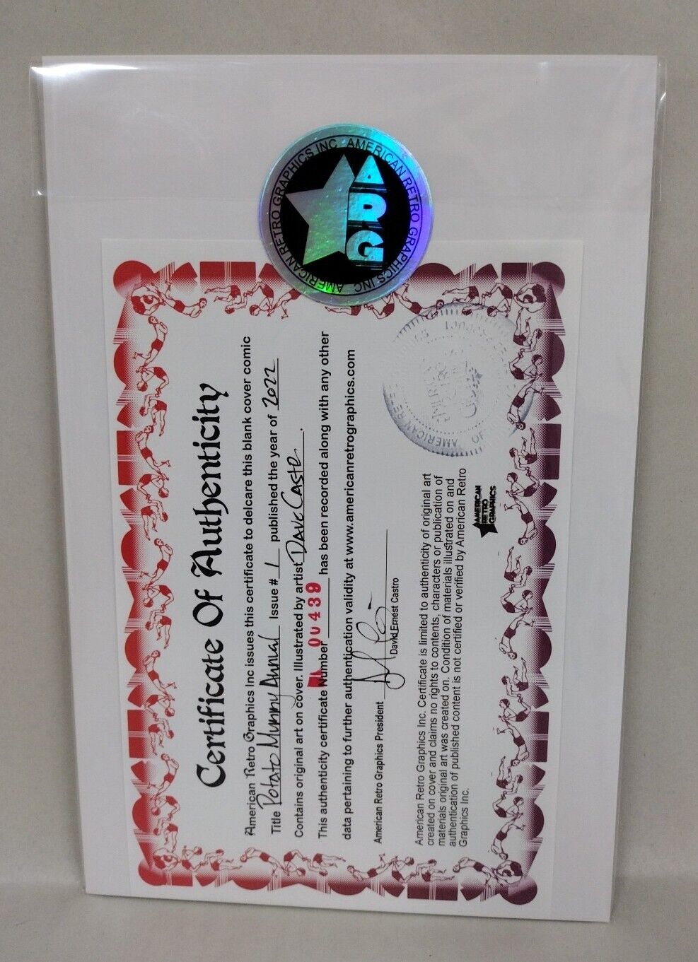 Potato Mummy Annual#1 (2022)Blank Cover Variant Comic W Original DCastr Art COA