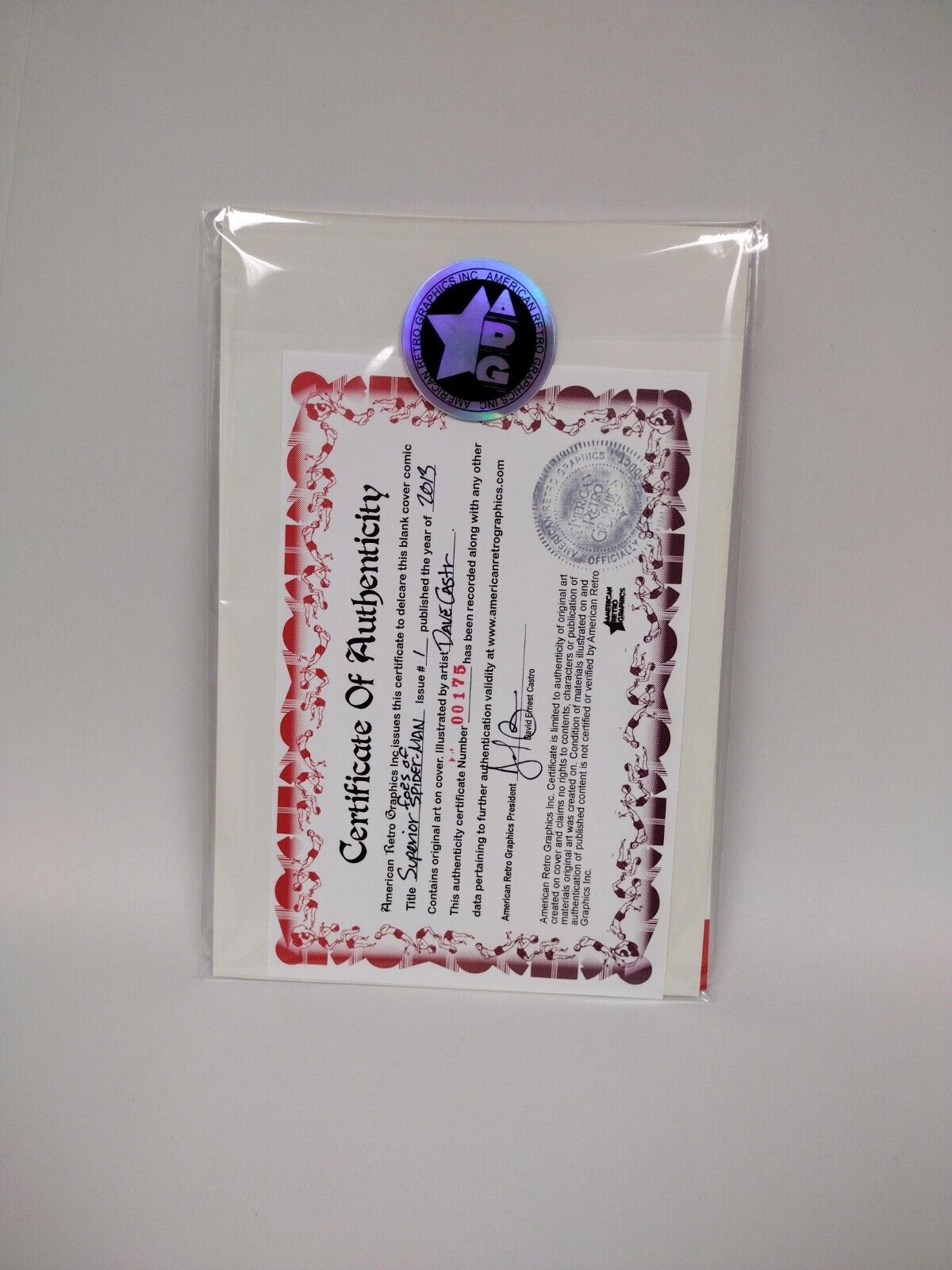 Superior Foes of Super-Man #1 (2013) Blank Variant Comic Original DCastr Art