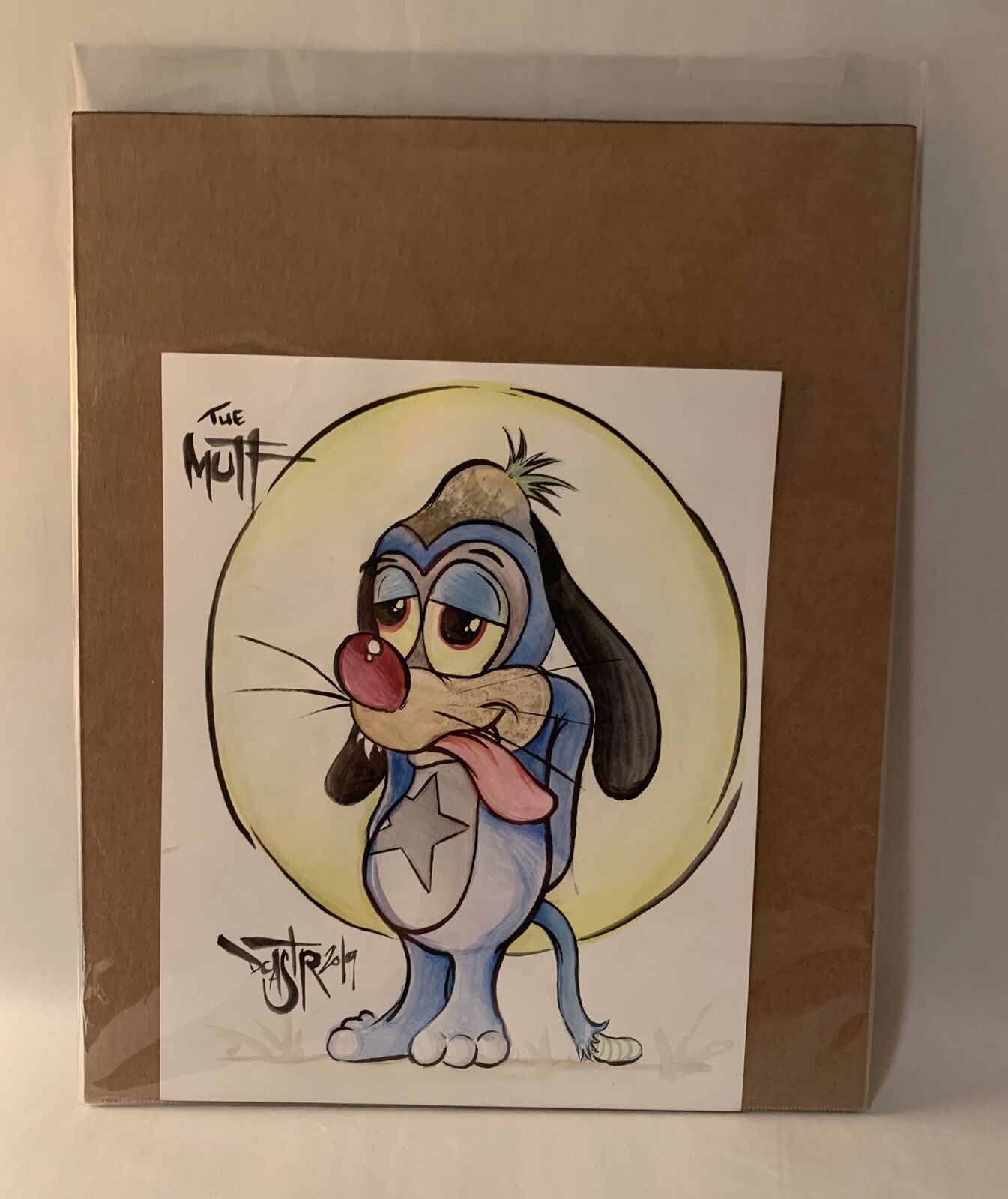 Dave Castr " The Mutt " 9x 12" Original Electric Bear Comic Art W ARG COA 68