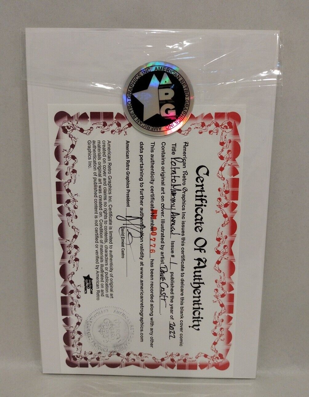 Potato Mummy Annual#1 (2022)Blank Cover Variant Comic W Original DCastr Art COA