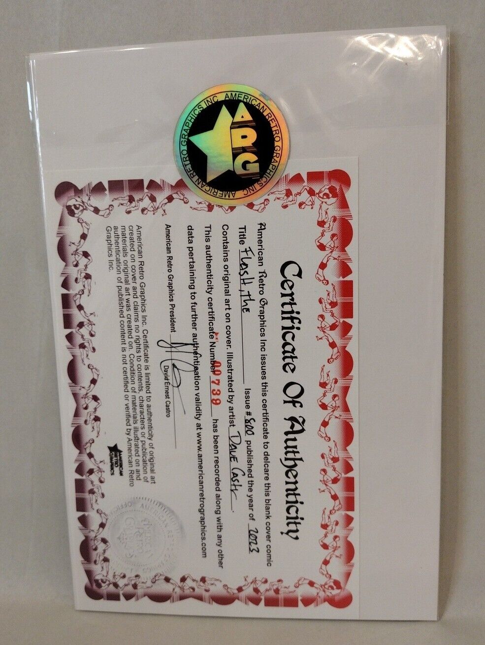 FLASH #800 (2023) DC Comic Blank Sketch Cover Variant W Original Dave Castr Art