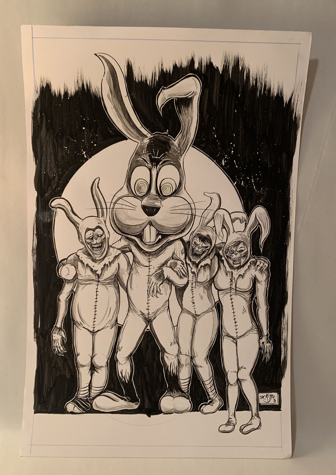 Dave Castr " Slips " 15 X 9 " Original Electric Bear Comic Art W ARG COA 69