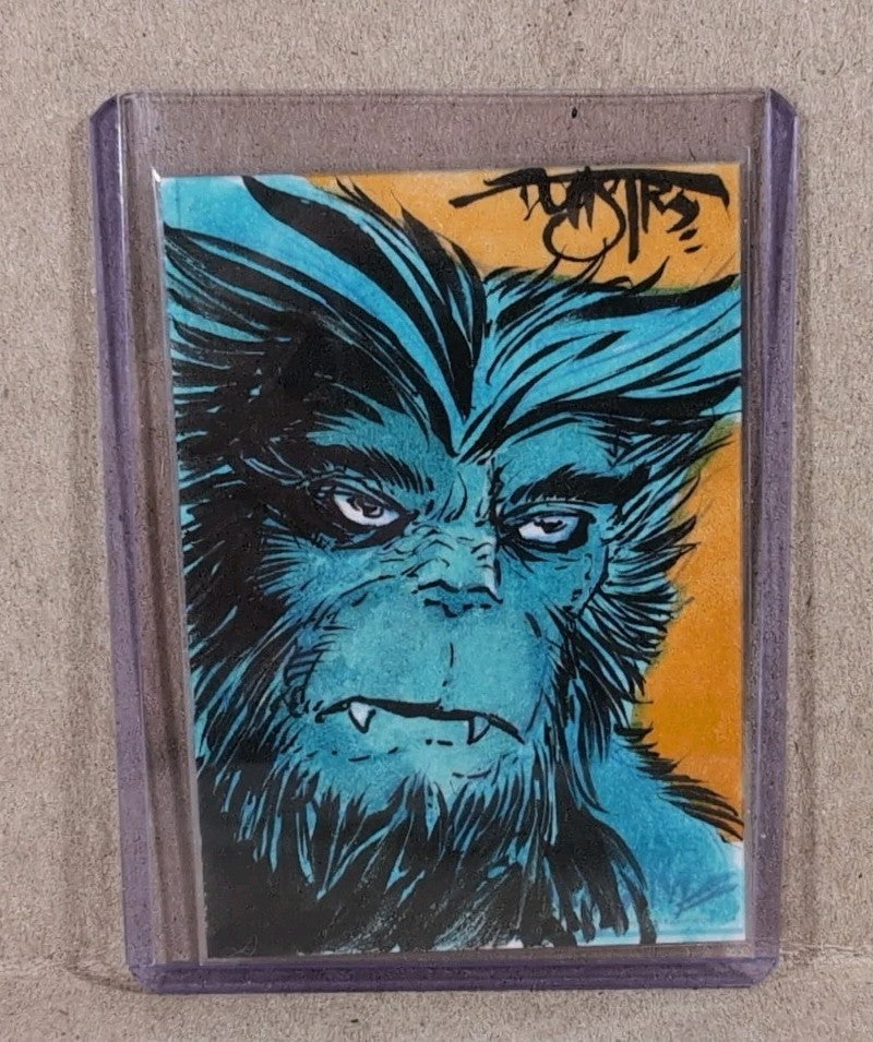 Dave Castr Crusin (2025) OAC Sketch Card W Original Marvel Beast Art