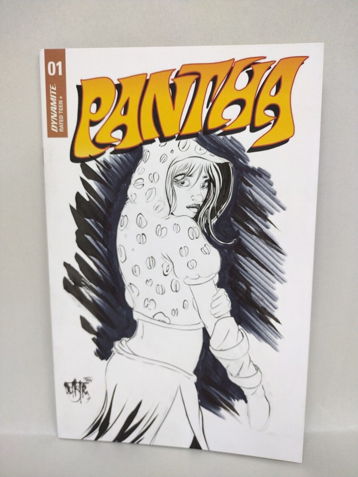 Pantha V2 1 (2022) Dynamite Comic Sketch Cover Variant W Original Dave Castr Art