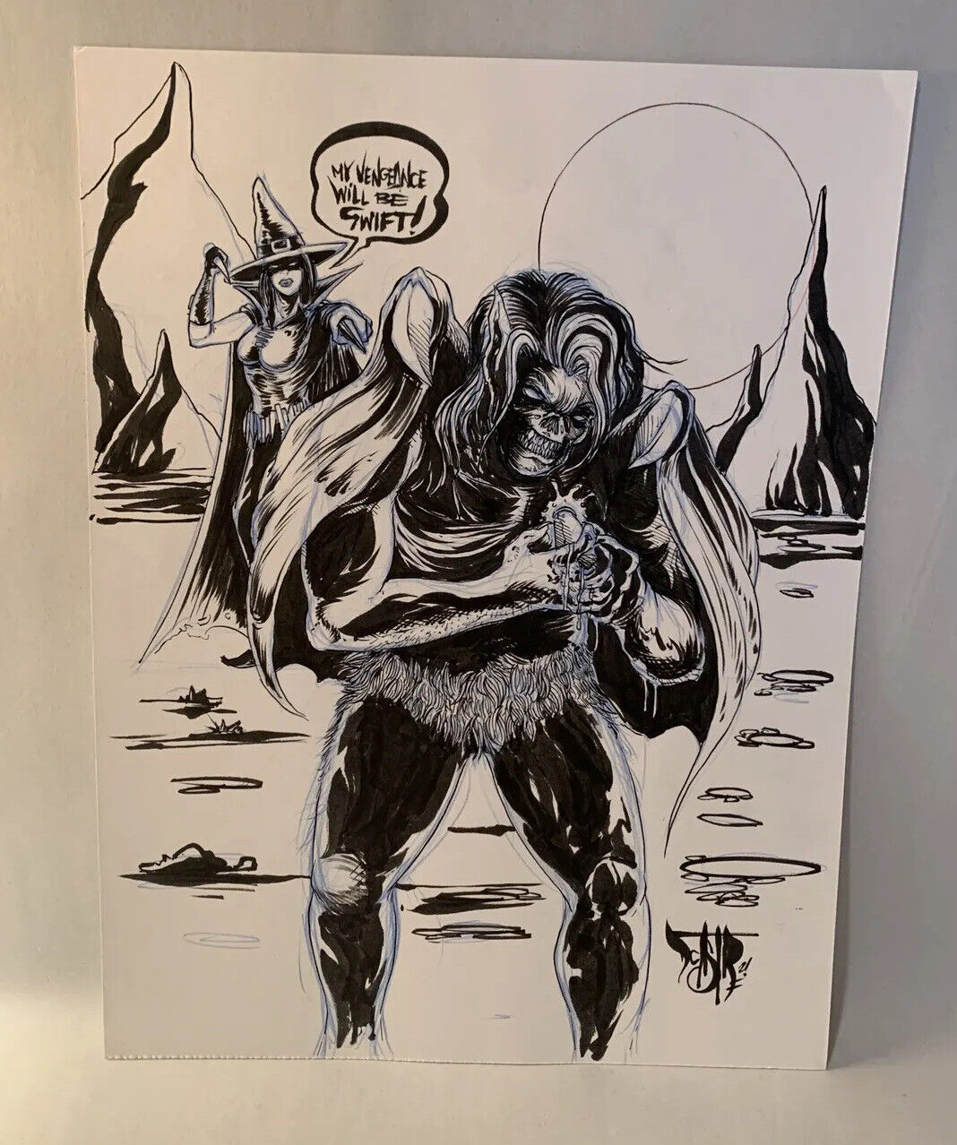 Dave Castr "My Vengeance " 9x 12" Original Electric Bear Comic Art W ARG COA 64