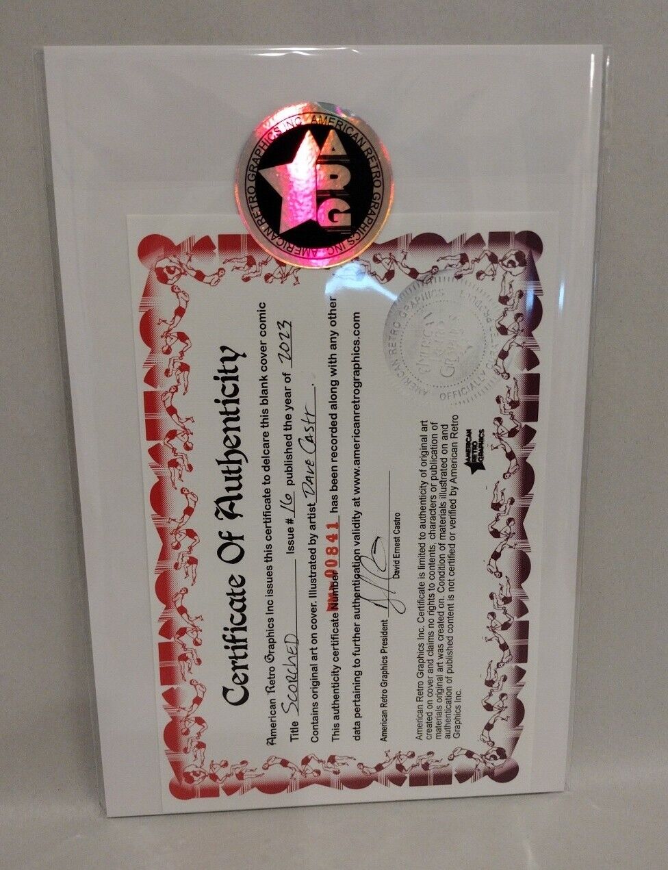 The SCORCHED #1 Blank Sketch Variant Cover Comic 2023 W Original Art Dave Castr