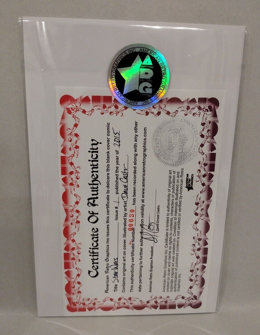 Star Wars 1 (2015) Marvel Blank Cover Variant W Original X-Wing Dave Castr Art