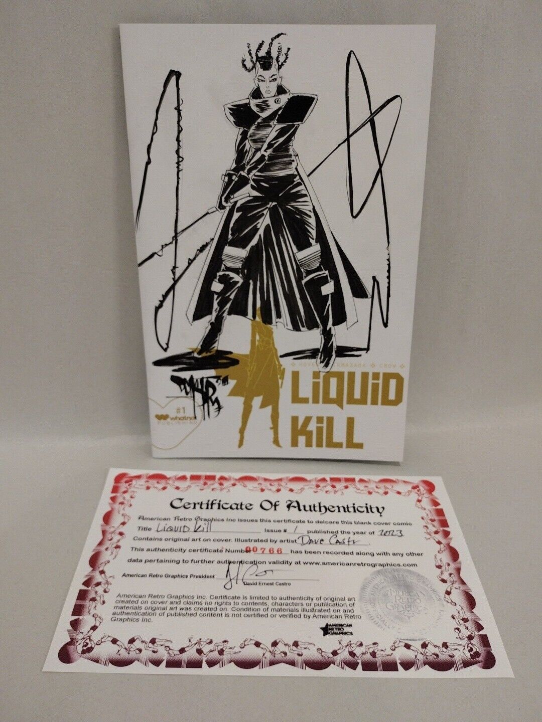 Liquid Kill #1 (2023) Whatnot Blank Cover Comic W Original Dave Castr Art 1st