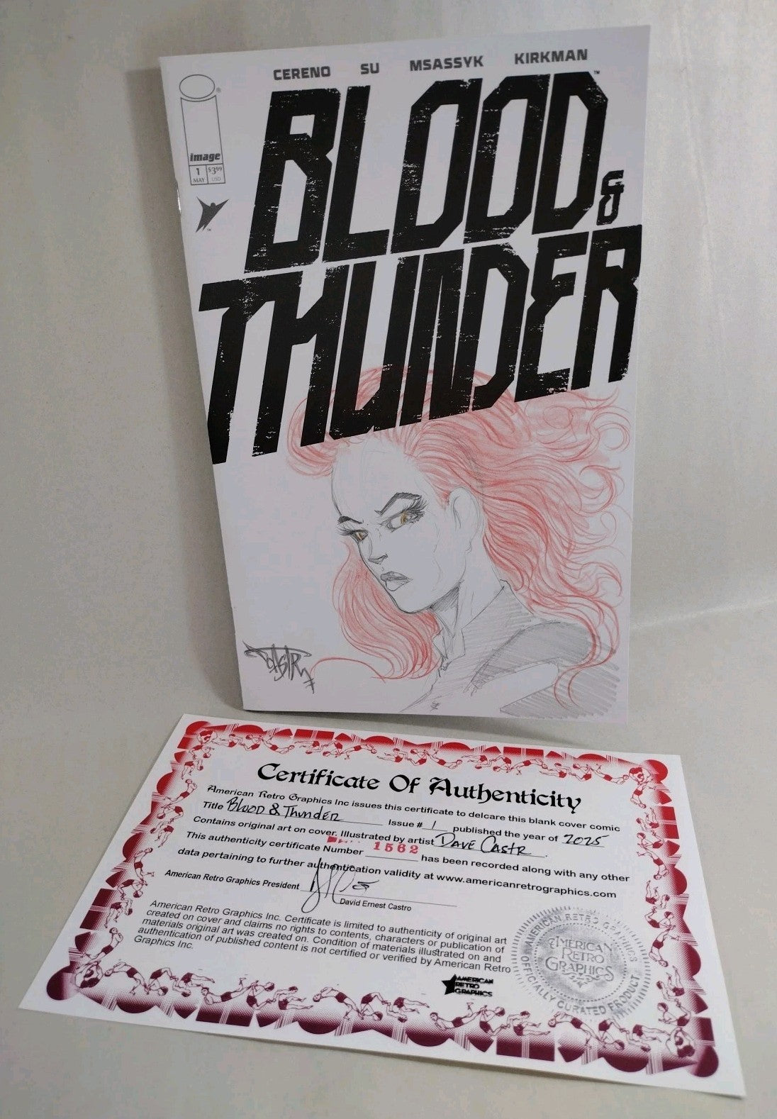 Blood & Thunder #1 (2025) Image Comic Sketch Cover Variant W Original DCastr Art